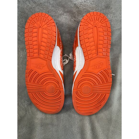 Nike Dunk Low Orange Paisley Color Block Sneakers Size 8W Retro Basketball 80s - Picture 11 of 11